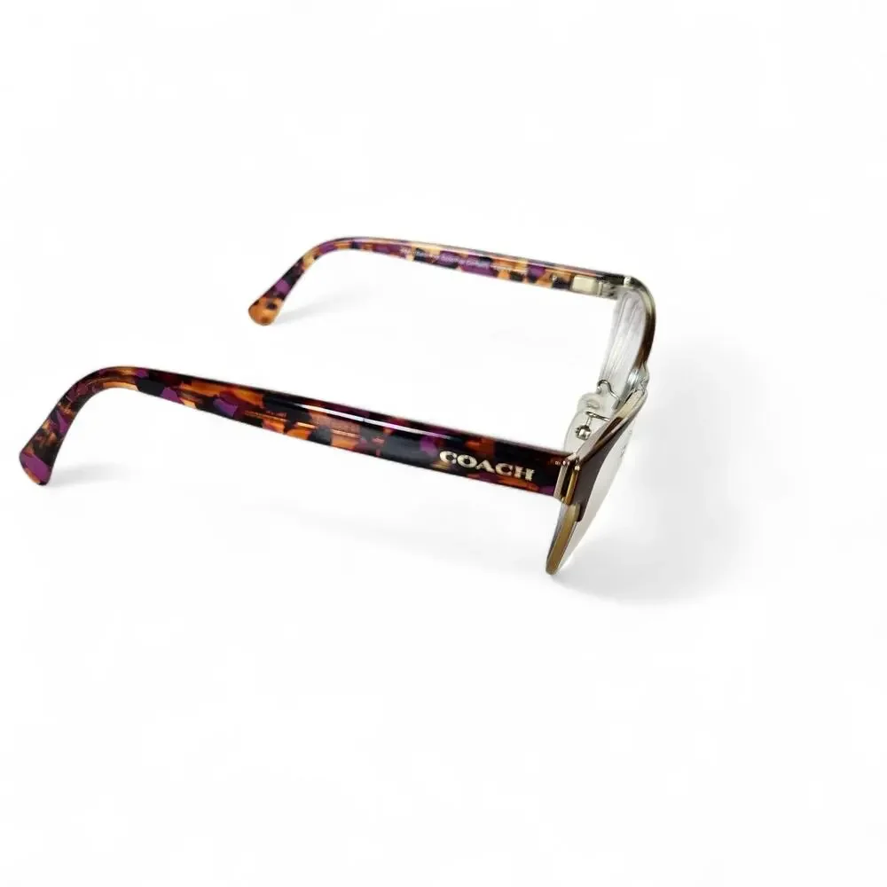 Coach Eyeglass Frames Only HC 5074 9241 Satin Purple Gold Purple Confetti 52-17